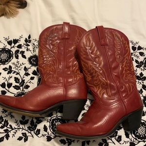 Red western boots